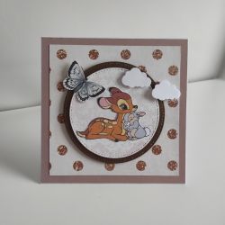 Kartka na Roczek urodziny Jelonek Bambi I