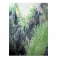 Green zone V, abstrakcja, obraz do salonu malowany na płótnie