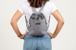 Szary mini workoplecak