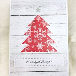 Kartka świąteczna choinka z kopertą