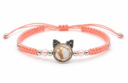 Bransoletka pleciona z kotem - Howlit BKI2603