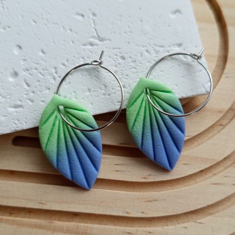 "Flora I"- kolczyki z gliny polimerowej.