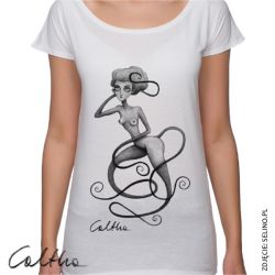 Wężowa - koszulka oversize - biała