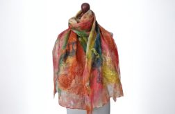 SZAL SZALIK JEDWABNO WEŁNIANY ELEGANCKI