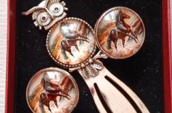 Rumak - spinki do mankietów i zakładka do książki