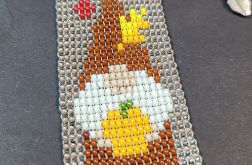 Skrzat Krasnal jesienny z dynią - Brelok zawieszka do kluczy torebki