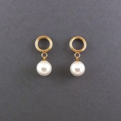 Kolczyki bombki perłowe