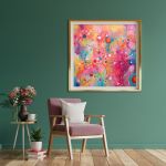 Kolorowa abstrakcja, kolorowy plakat wydruk giclee - kolorowy plakat abstrakcyjny
