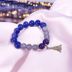 Bransoletka na gumce, fiolet