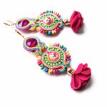 Sweet Rose kolczyki sutaszowe - 