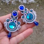 Kolczyki sutasz Szaro-niebieskie - 