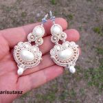 Kolczyki  Krem & Złoto - 