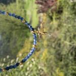 Naszyjnik choker naturalne szafiry i srebro 925 - 