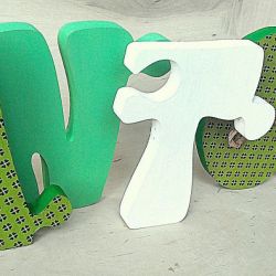 GIGA Literkowe puzzle - zielone