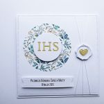 Kartka komunijna ręcznie robiona elegancka - Minimalistyczna kartka na Komunię