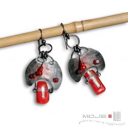 Płomień w szkle - kolczyki