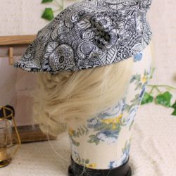 Beret z dzianiny bawełnianej - Mandale