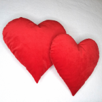 Walentynki poduszka czerwone serce prezent 30x30 - Poduszka czerwone serce