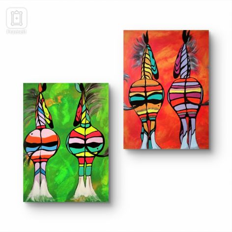 Barwy miłości kompozycja,  40x50x2 cm