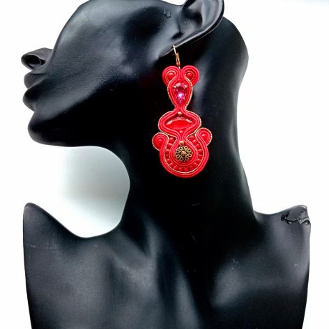 Red&Pink kolczyki sutasz