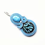 Blue Crystal kolczyki sutaszowe - 