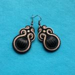 Kolczyki Czerń i Beż - 