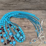 Naszyjnik Korale Turkusowe Howlit Bali - 