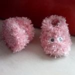 Buciki Zwierzaczki różowe - buciki z włóczki