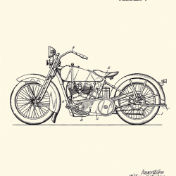 Harley Davidson grafika plakat wydruk