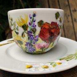 Porcelanowa filiżanka Letnie kwiaty 2