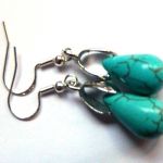 Delikatne kolczyki z turkusami - 