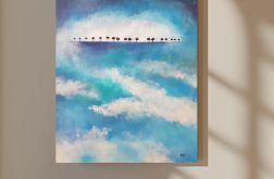 Drzewa-obraz akrylowy 60/50 cm .