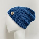 Czapka przejściowa cienka beanie smerf bawełna 27 - czapka na chłodne dni