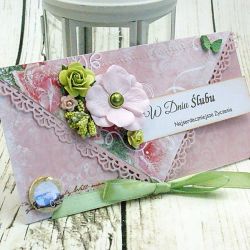 Kopertówka z okazji ślubu- wiosenne kwiaty