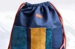 Kolorowy workoplecak z kieszeniami patchwork I