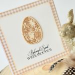 Kartka z jajem (w kratkę) - Kartka na wielkanoc