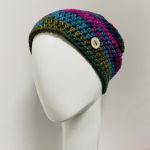 Gruba czapka beanie smerf kolorowa szydełkowa 13 - czapka smerfetka