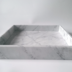 Taca z marmuru Bianco Carrara Venato 30 x 30 x 1 cm - null