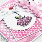 Kartka ślubna z różą - KS136 - kartka z różą