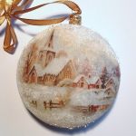 Bombka medalion zimowe widoki 3 - 