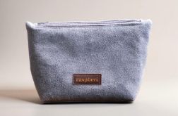 Szara kosmetyczka MAXI z weluru