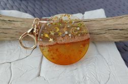 Brelok z żywicy - Złota Galaktyczna Kropla