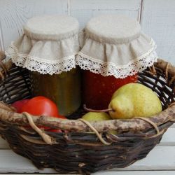 Lniane kapturki na słoiki