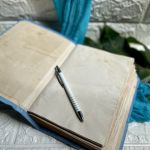 Błękitny notes album pamiętnik ręcznie robiony - prezent dla niej