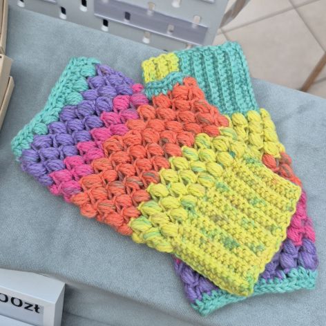 Mitenki - kolorowe pastelowe