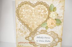 Romantyczna kartka ślubna nr 1