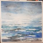 Morze-akwarela 20/20 cm .. - 