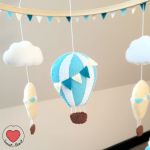 Mobil Karuzelka nad łóżeczko filc balony - 