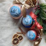 Ręcznie malowana bombka "zimowe Tatry" (1), 10 cm - Inne kolory