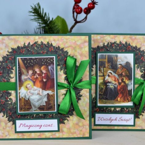 2 kartki świąteczne ŚWIĘTA Boże Narodzenie